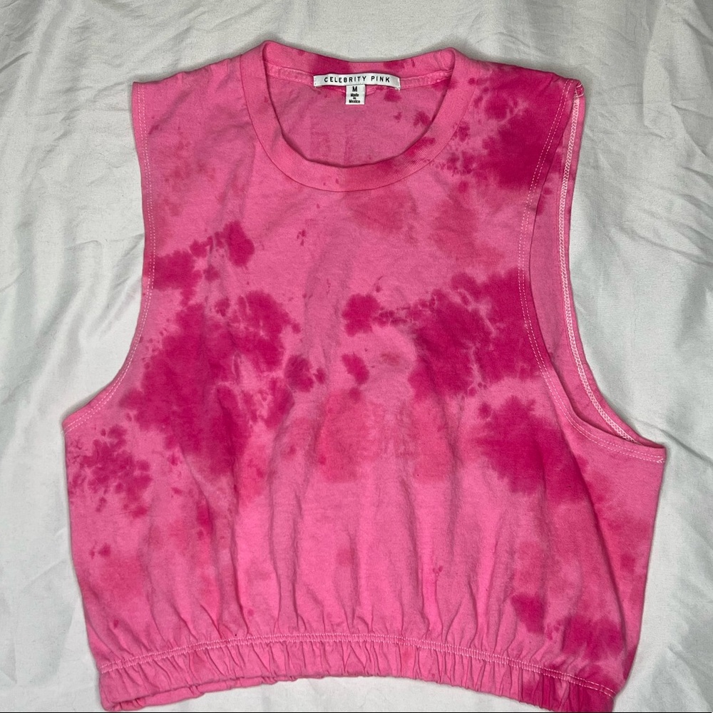 Celebrity Pink Medium Crop Muscle Tank Pink